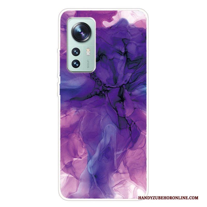 Hoesje voor Xiaomi 12 Pro Siliconen Marmer Aquarel