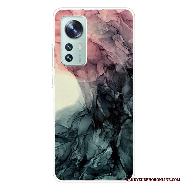 Hoesje voor Xiaomi 12 Pro Siliconen Marmer Aquarel