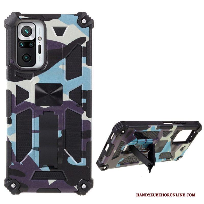 Hoesje voor Xiaomi Redmi Note 10 Pro Camouflage Verwijderbare Ondersteuning