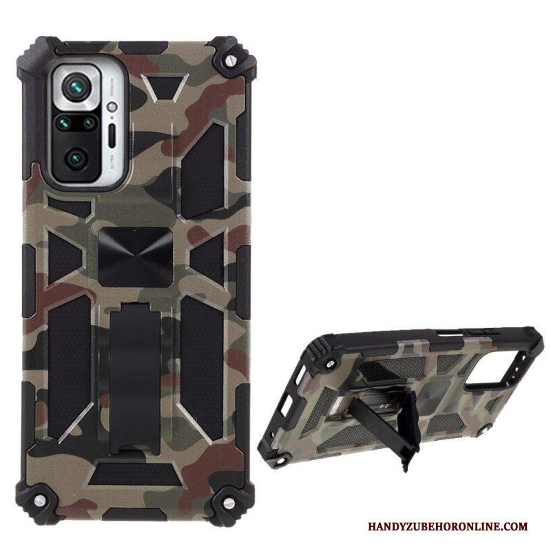 Hoesje voor Xiaomi Redmi Note 10 Pro Camouflage Verwijderbare Ondersteuning