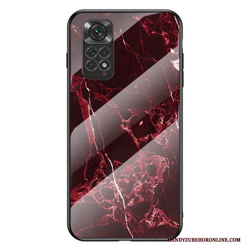 Hoesje voor Xiaomi Redmi Note 11 / 11S Marmeren Kleuren Gehard Glas