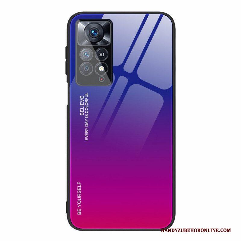 Hoesje voor Xiaomi Redmi Note 11 Pro / 11 Pro 5G Gehard Glas Wees Jezelf