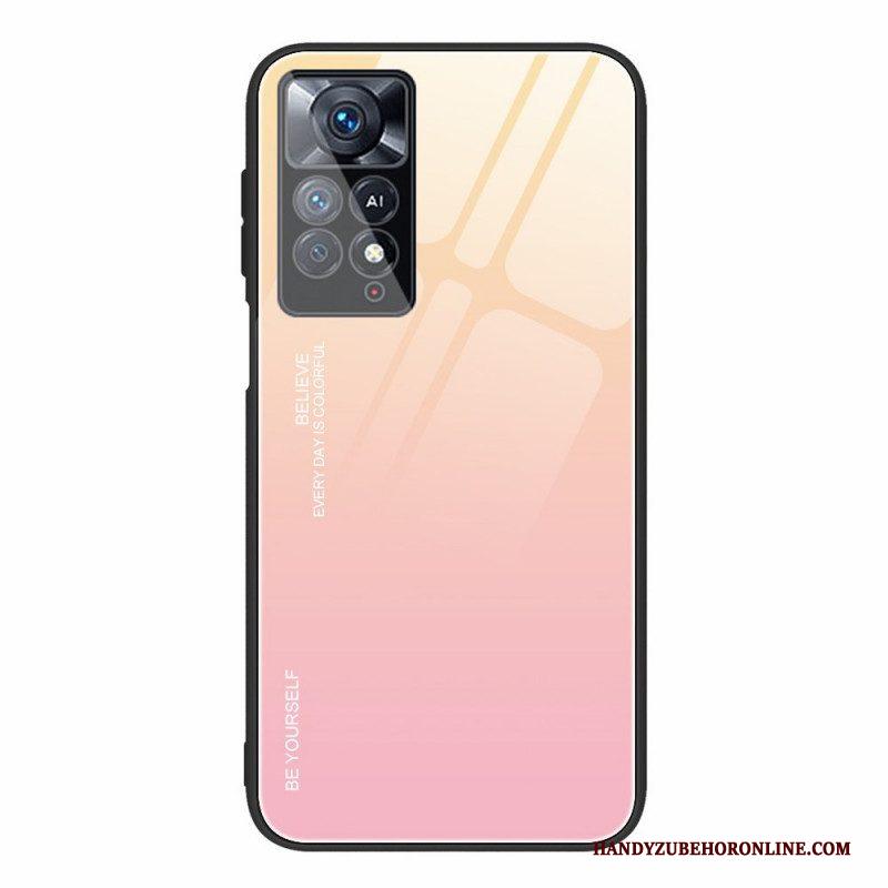 Hoesje voor Xiaomi Redmi Note 11 Pro / 11 Pro 5G Gehard Glas Wees Jezelf