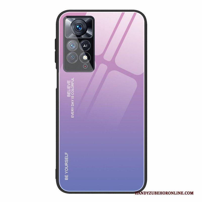 Hoesje voor Xiaomi Redmi Note 11 Pro / 11 Pro 5G Gehard Glas Wees Jezelf