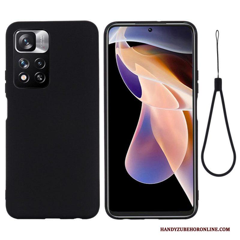 Hoesje voor Xiaomi Redmi Note 11 Pro Plus 5G Vloeibare Siliconen Met Lanyard