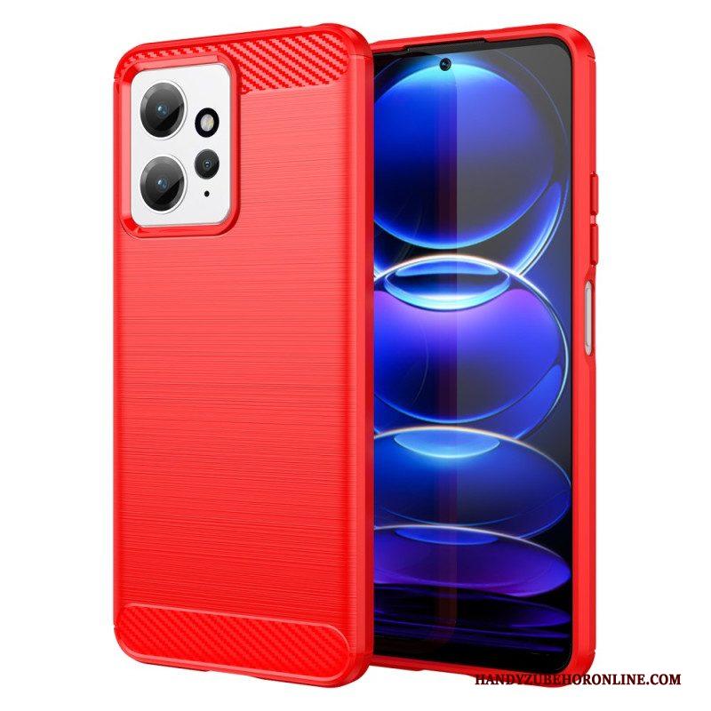 Hoesje voor Xiaomi Redmi Note 12 4G Geborstelde Koolstofvezel