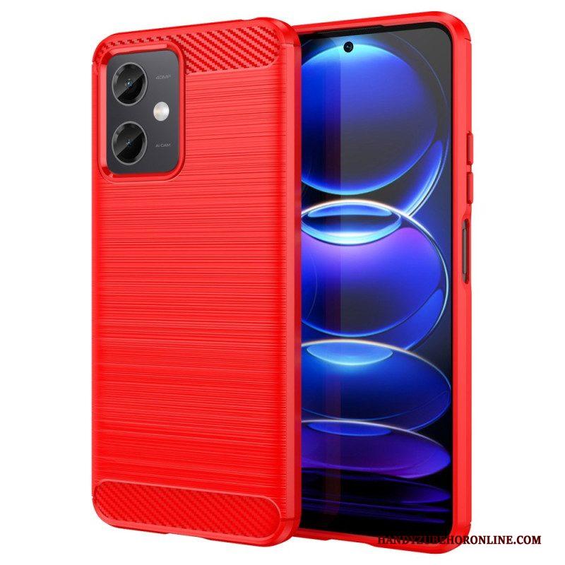 Hoesje voor Xiaomi Redmi Note 12 5G Geborstelde Koolstofvezel