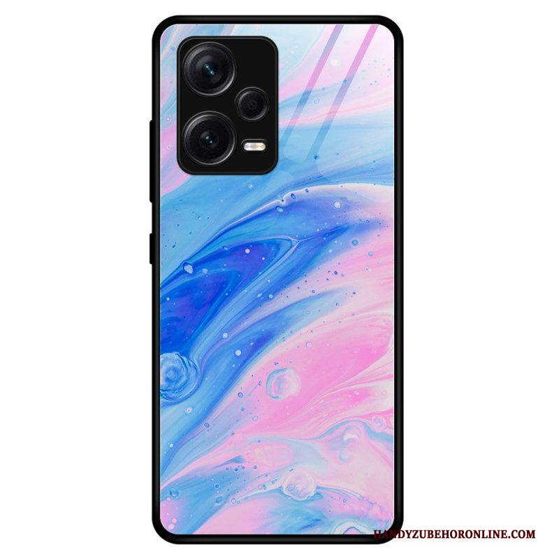 Hoesje voor Xiaomi Redmi Note 12 Pro Plus Marmeren Kleuren Gehard Glas