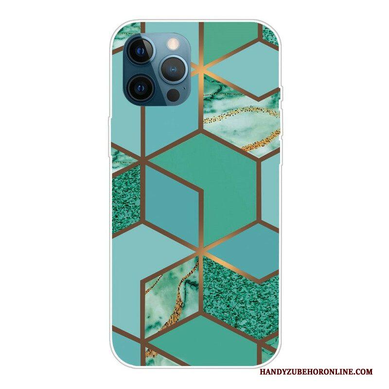 Hoesje voor iPhone 13 Pro Marmeren Geometrie