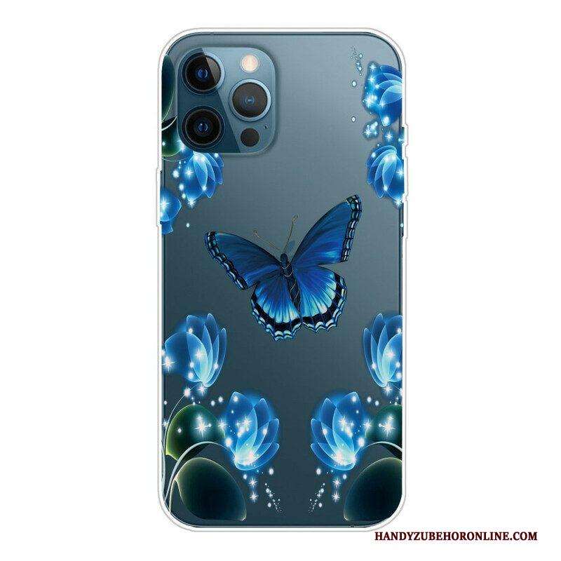 Hoesje voor iPhone 13 Pro Max Blauwe Vlinders