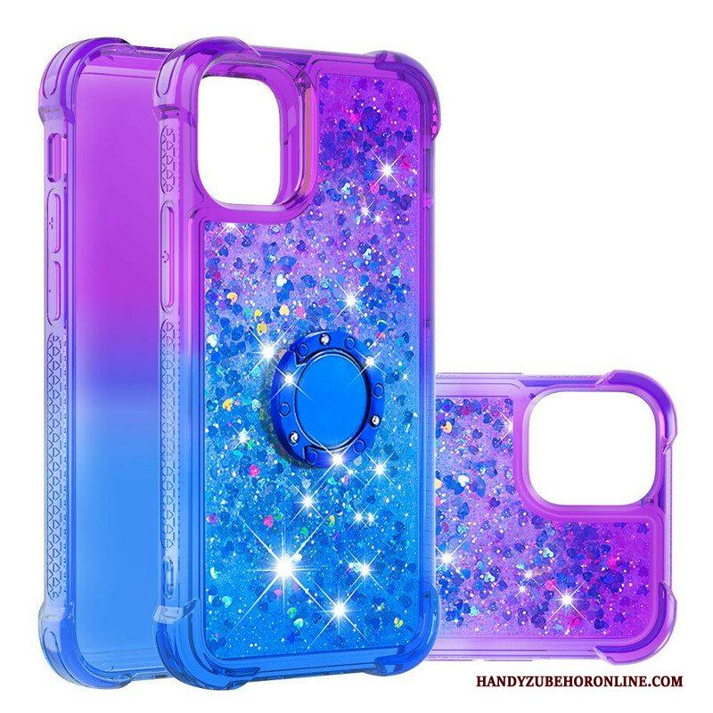 Hoesje voor iPhone 13 Pro Max Glitter Ringbeugel