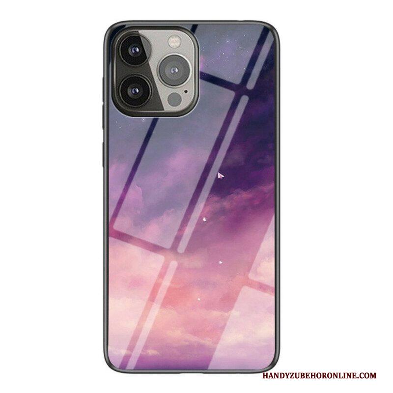 Hoesje voor iPhone 13 Pro Sterrenhemel Gehard Glas