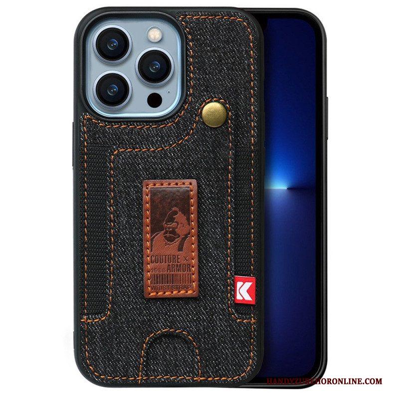 Hoesje voor iPhone 14 Kaarthouder En Jeansriem