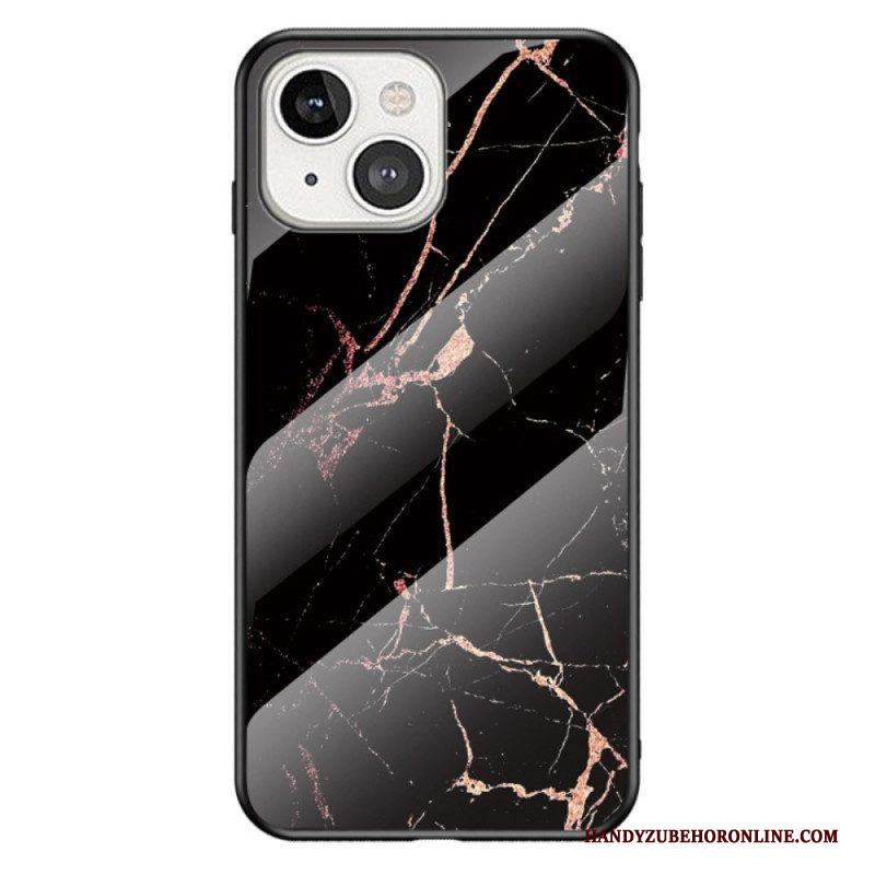 Hoesje voor iPhone 14 Marmer Gehard Glas