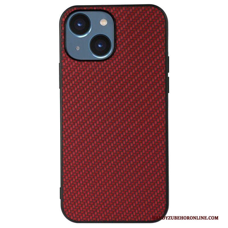 Hoesje voor iPhone 14 Plus Koolstofvezel Textuur