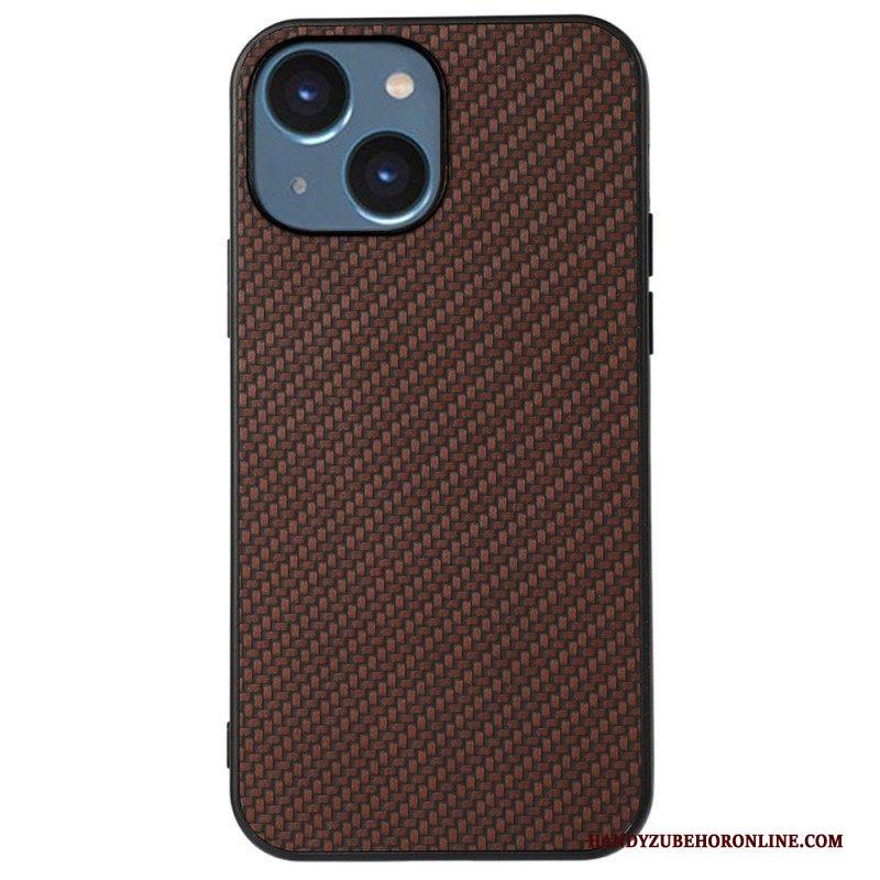 Hoesje voor iPhone 14 Plus Koolstofvezel Textuur