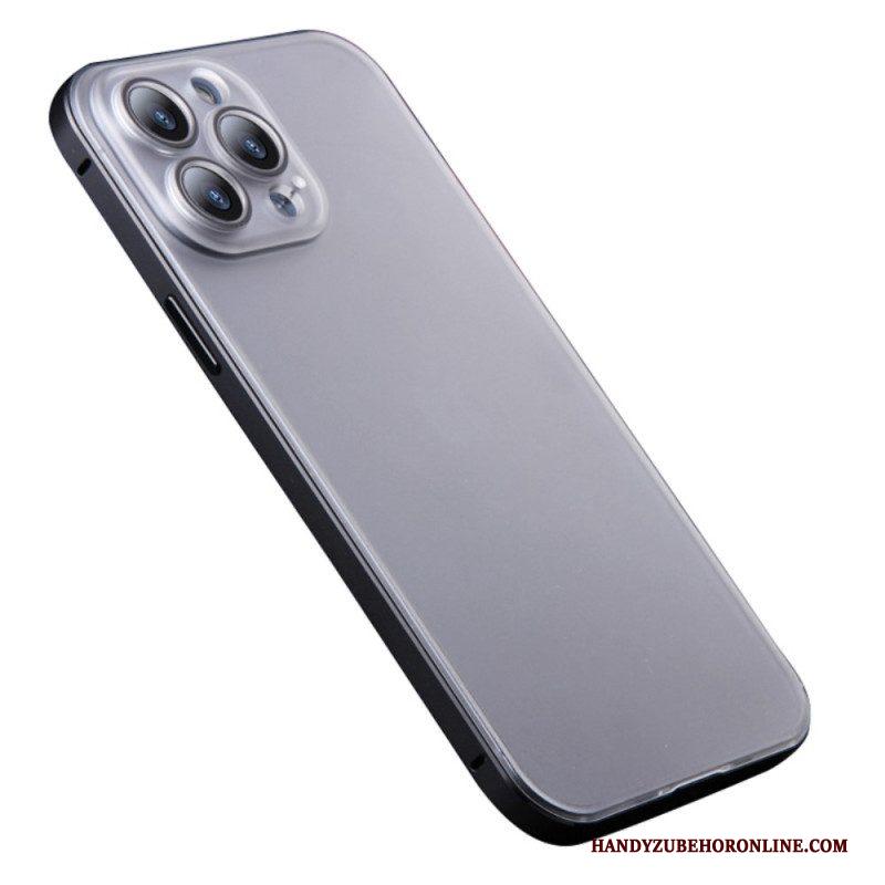 Hoesje voor iPhone 14 Pro Frosted Metalen Effect