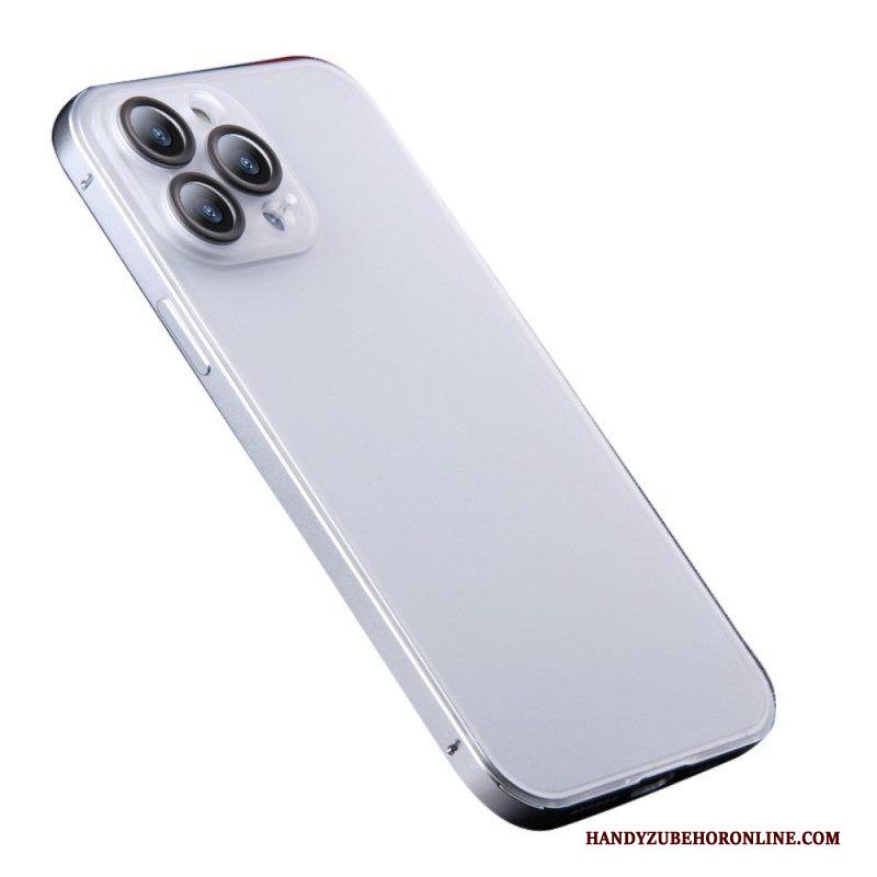 Hoesje voor iPhone 14 Pro Frosted Metalen Effect