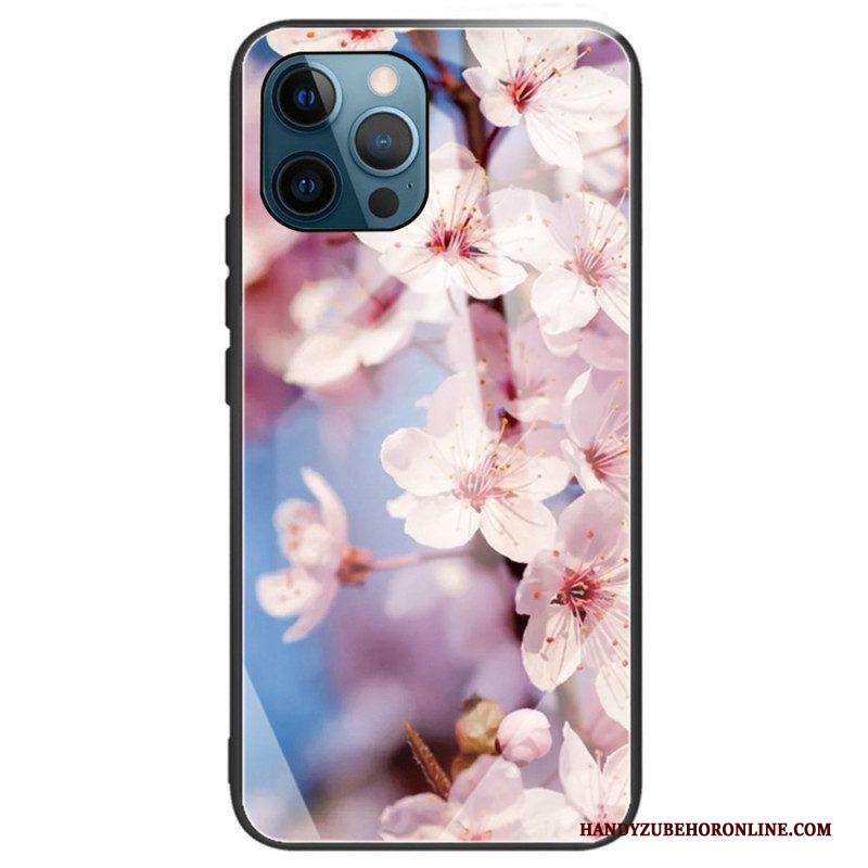 Hoesje voor iPhone 14 Pro Max Bloemen Van Gehard Glas