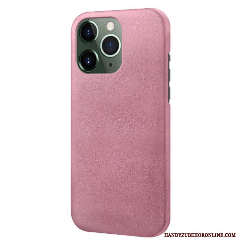 Hoesje voor iPhone 14 Pro Max Leer-effect