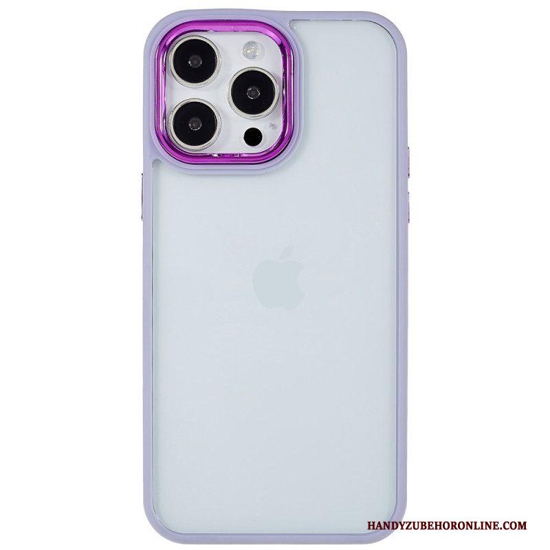 Hoesje voor iPhone 14 Pro Max Transparant Gekleurde Randen