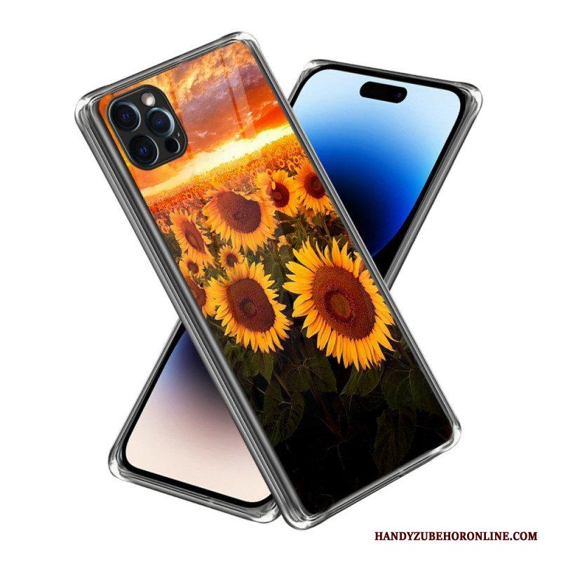 Hoesje voor iPhone 14 Pro Max Zonnebloemen