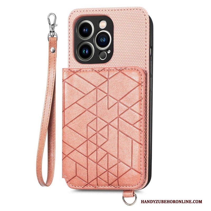 Hoesje voor iPhone 14 Pro Portemonnee Portemonnee & Lanyard