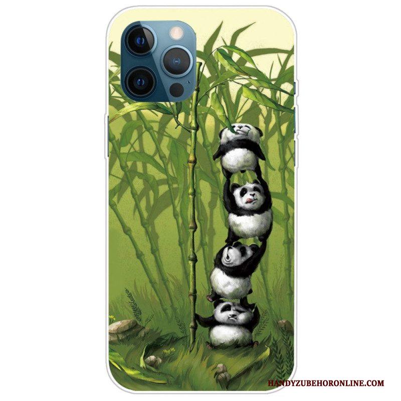 Hoesje voor iPhone 14 Pro Stelletje Panda's