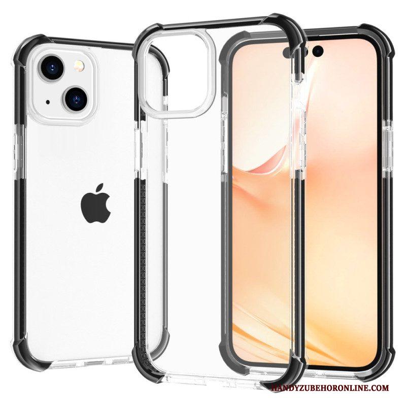 Hoesje voor iPhone 14 Transparant Gekleurde Randen