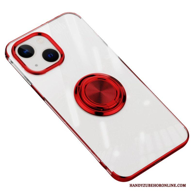 Hoesje voor iPhone 14 Transparante Roterende Ring