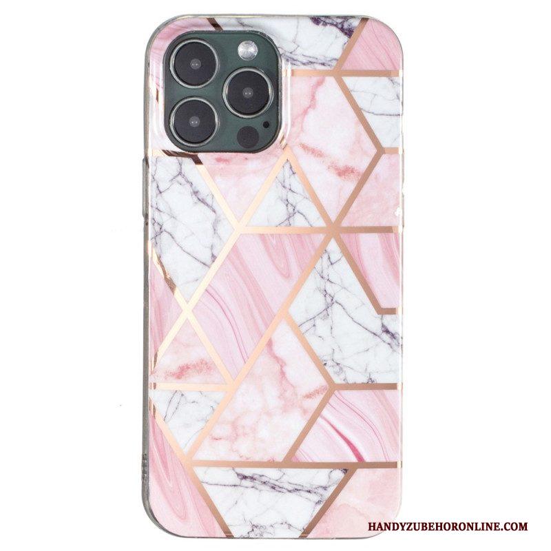 Hoesje voor iPhone 15 Pro Max Geometrisch Marmer