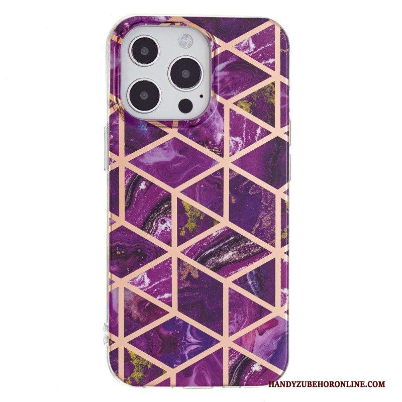 Hoesje voor iPhone 15 Pro Max Geometrisch Marmer