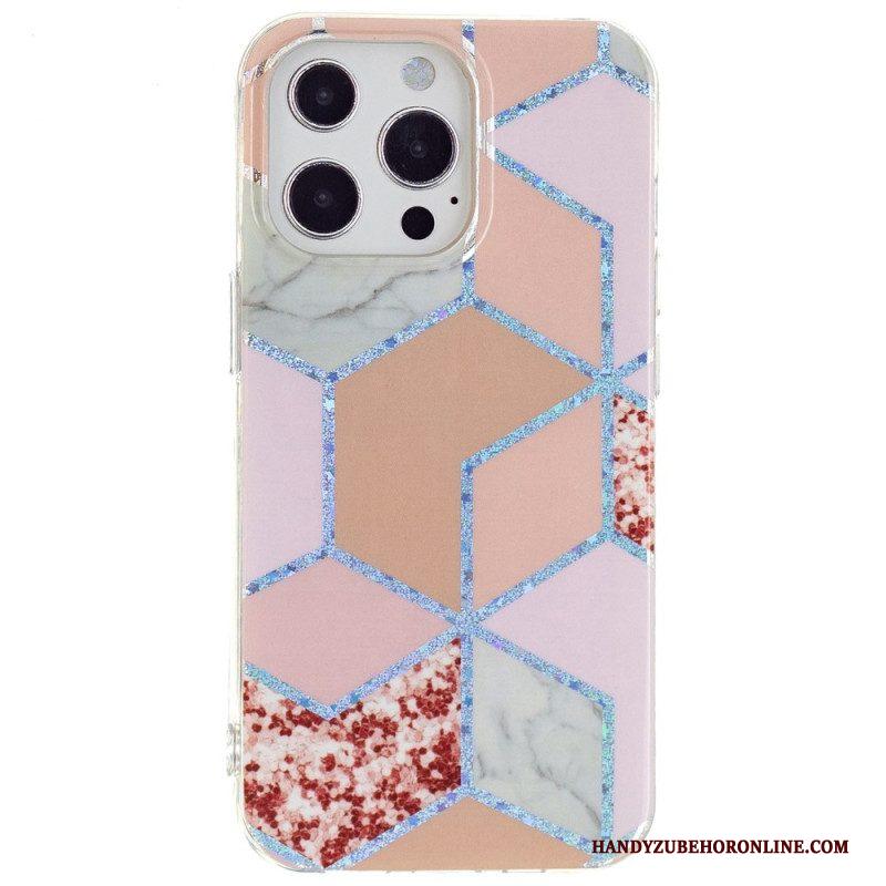 Hoesje voor iPhone 15 Pro Max Geometrisch Marmer