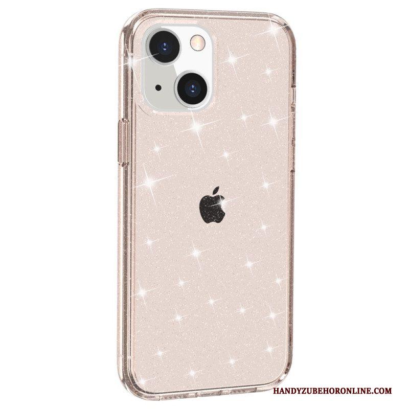 Hoesje voor iPhone 15 Transparante Glitters