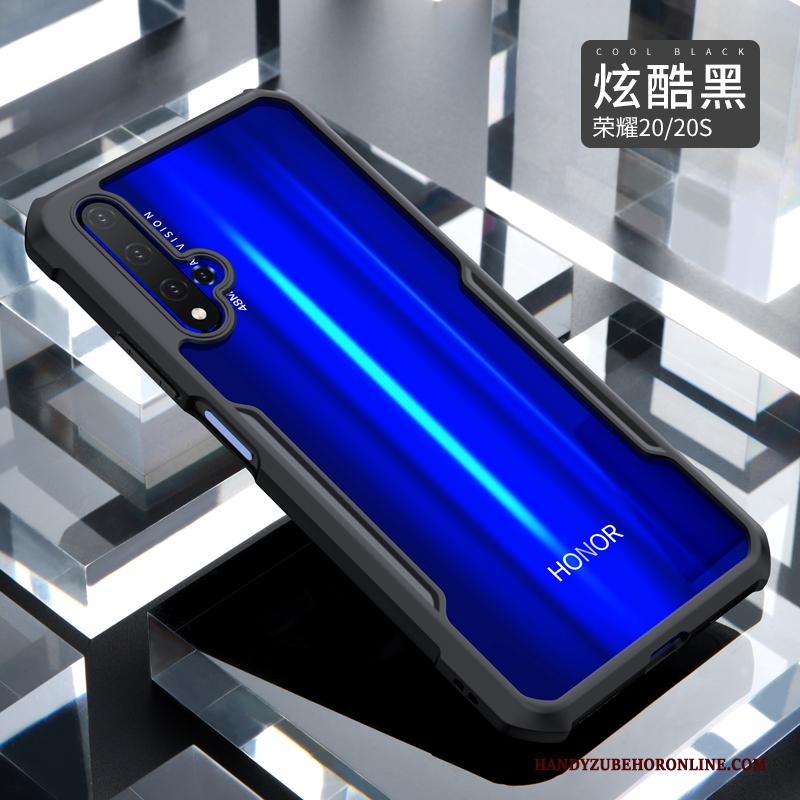 Honor 20 Doorzichtig Hoesje Telefoon Trend Omkeerbaar Siliconen Anti-fall Rood