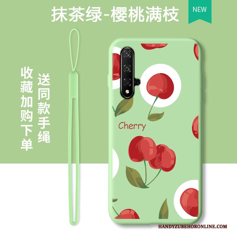 Honor 20 Groen Trendy Merk Net Red Hoesje Telefoon Vers Fruit Spotprent