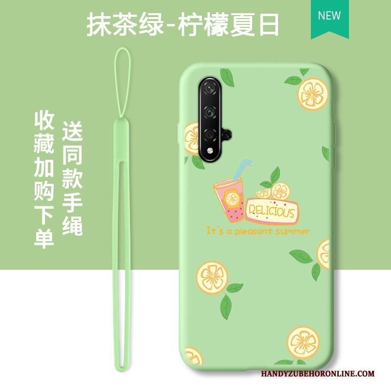 Honor 20 Groen Trendy Merk Net Red Hoesje Telefoon Vers Fruit Spotprent