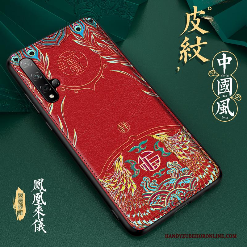 Honor 20 Hoesje Trend Chinese Stijl Bescherming Siliconen Hoes Anti-fall Wind
