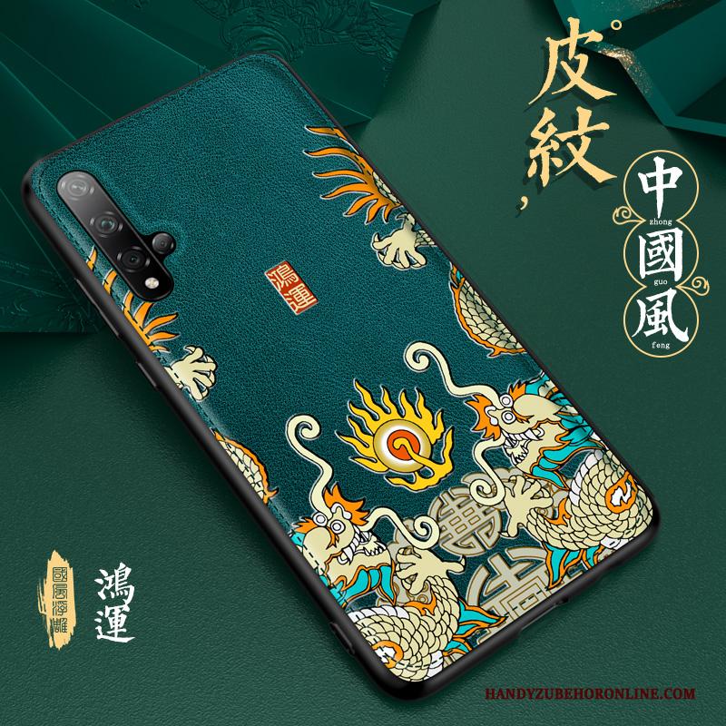 Honor 20 Hoesje Trend Chinese Stijl Bescherming Siliconen Hoes Anti-fall Wind