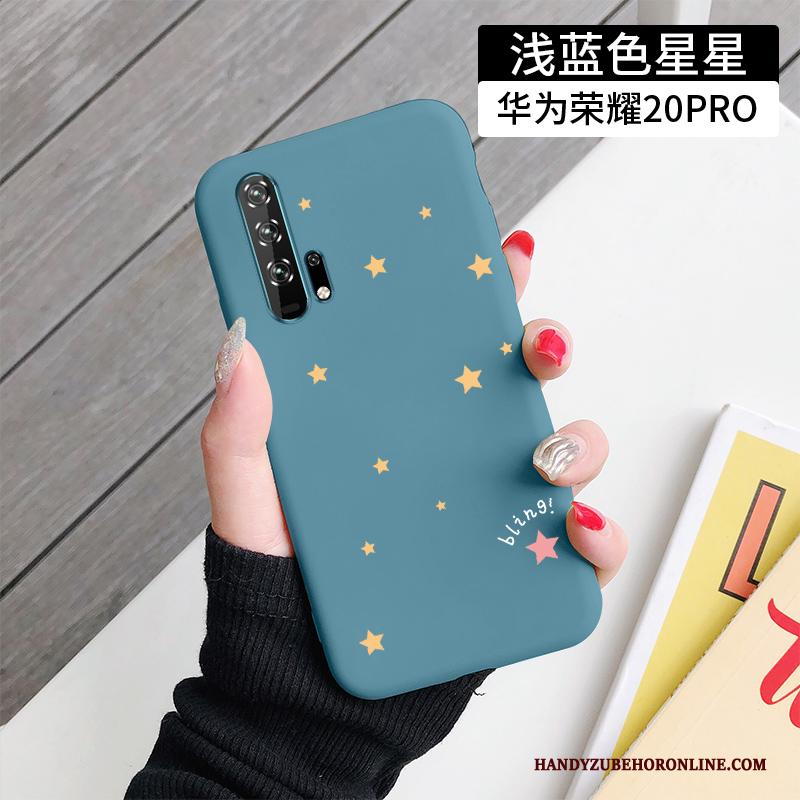 Honor 20 Pro Eenvoudige Lovers Hoesje Telefoon Zacht Scheppend Blauw Ster