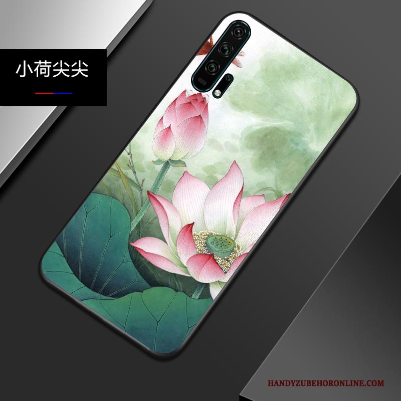 Honor 20 Pro Hoesje All Inclusive Bescherming Reliëf Spotprent Blauw Chinese Stijl Lichte En Dun