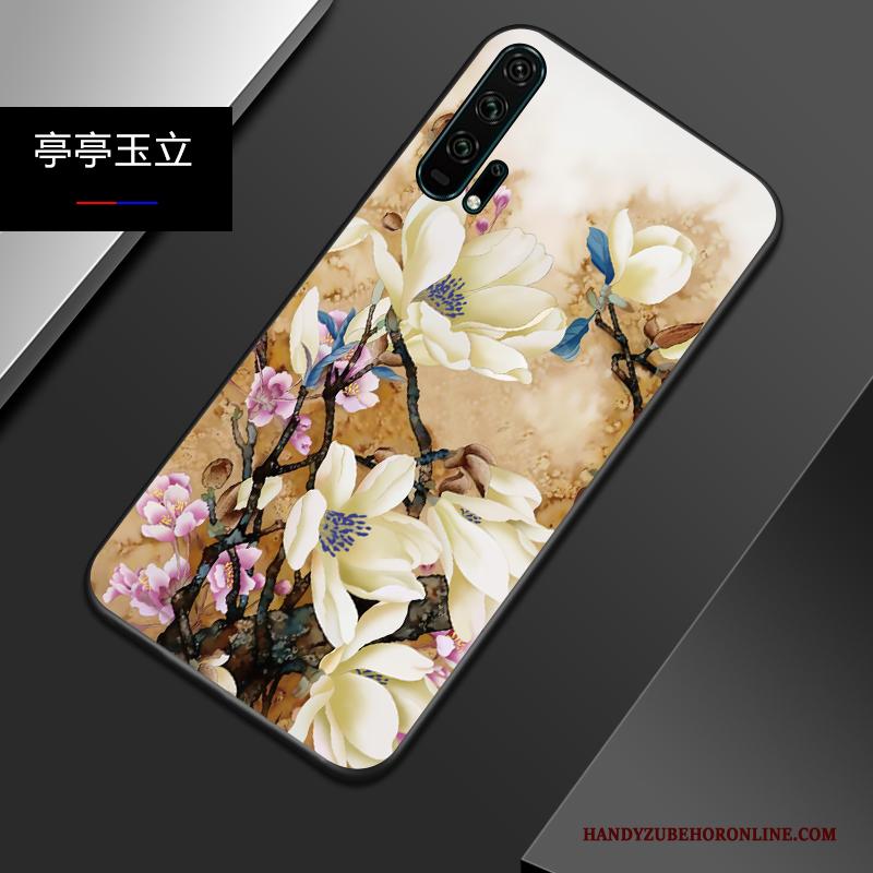 Honor 20 Pro Hoesje All Inclusive Bescherming Reliëf Spotprent Blauw Chinese Stijl Lichte En Dun