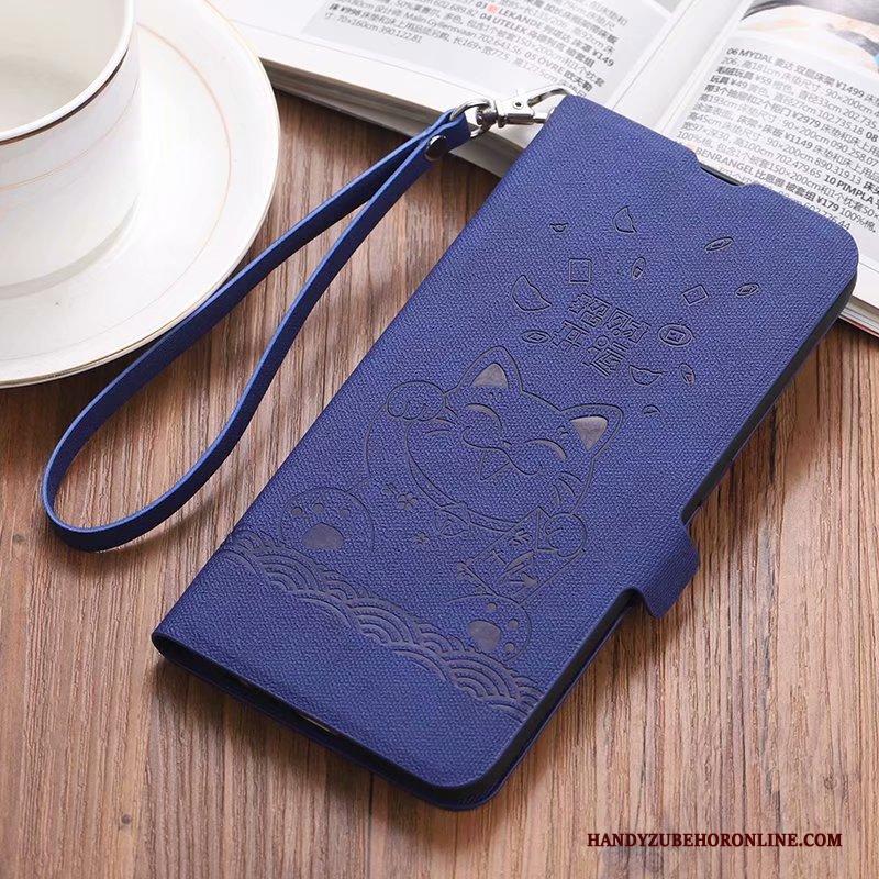 Honor 20 Pro Hoesje Persoonlijk Leren Etui Bedrijf Chinese Stijl Grijs Zacht Anti-fall