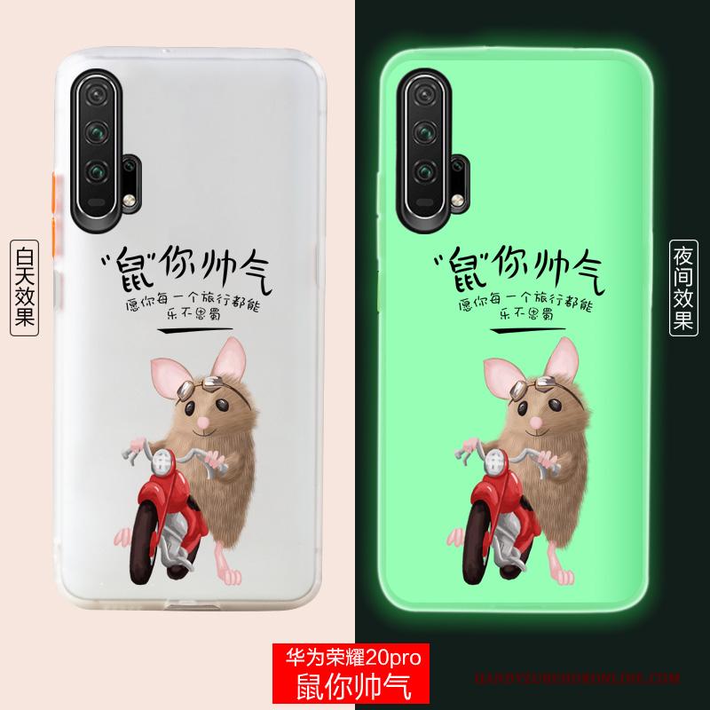 Honor 20 Pro Hoesje Schrobben Anti-fall Hoes Persoonlijk Dun Wit Scheppend