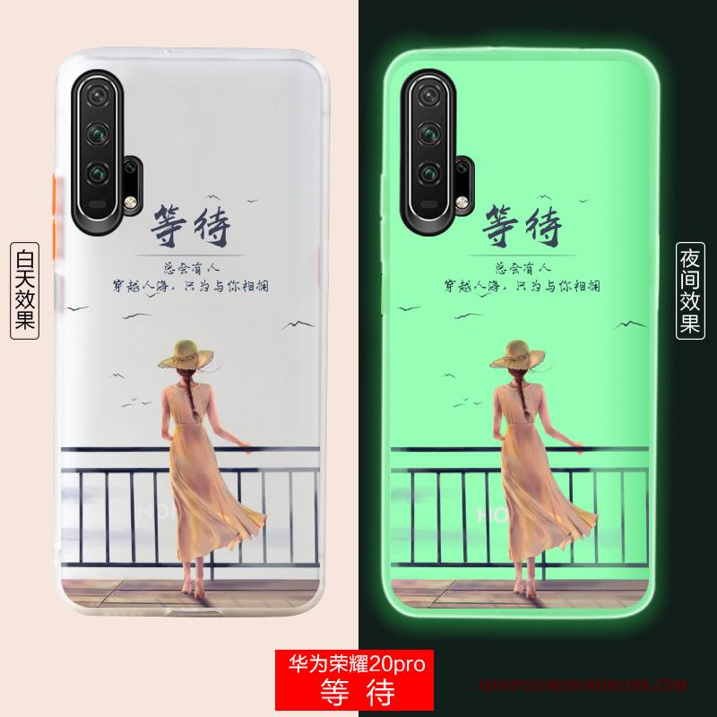 Honor 20 Pro Hoesje Schrobben Anti-fall Hoes Persoonlijk Dun Wit Scheppend