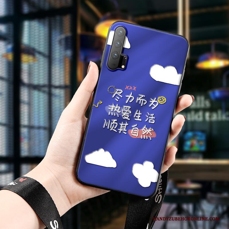 Honor 20 Pro Hoesje Telefoon Blauw Reliëf Zacht Nieuw Eenvoudige Mode