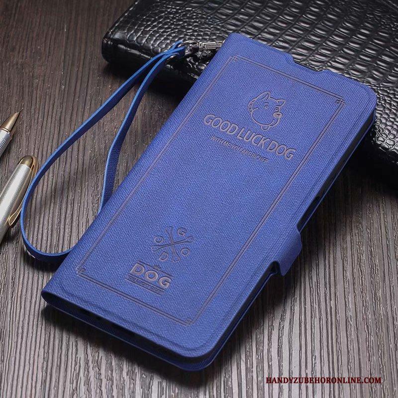 Honor 30 Leren Etui Hoesje Clamshell Zacht Patroon Zwart Bescherming