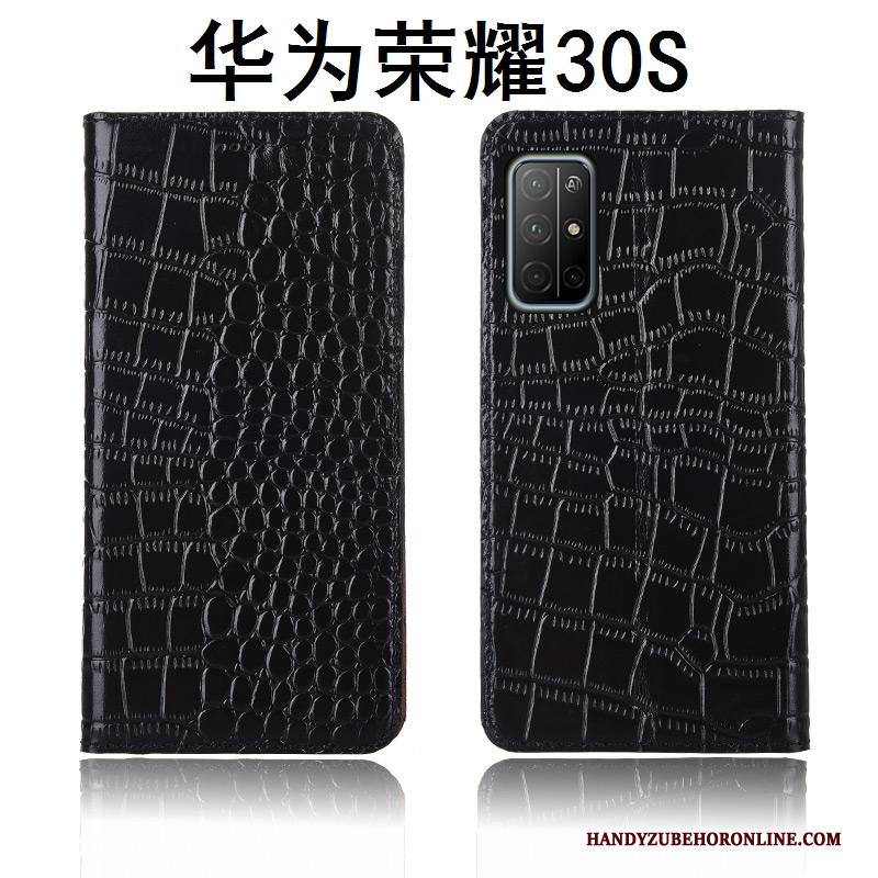 Honor 30s All Inclusive Leren Etui Hoesje Telefoon Patroon Krokodil Echt Leer