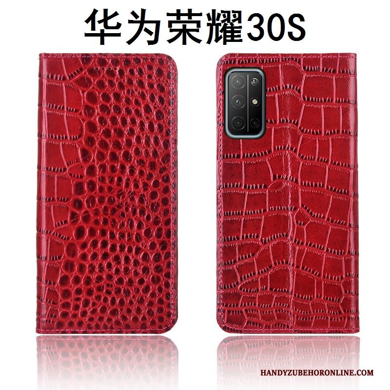 Honor 30s All Inclusive Leren Etui Hoesje Telefoon Patroon Krokodil Echt Leer