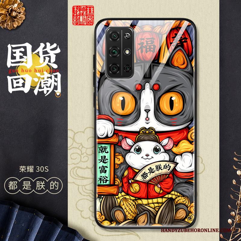 Honor 30s Anti-fall Chinese Stijl Hoesje Telefoon Siliconen Persoonlijk Dun Glas